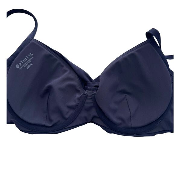 Athleta Size 40 B/C Twist Up Underwire Bikini Swim Top Caspian Blue 386376 - Picture 6 of 8
